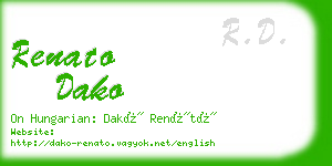 renato dako business card